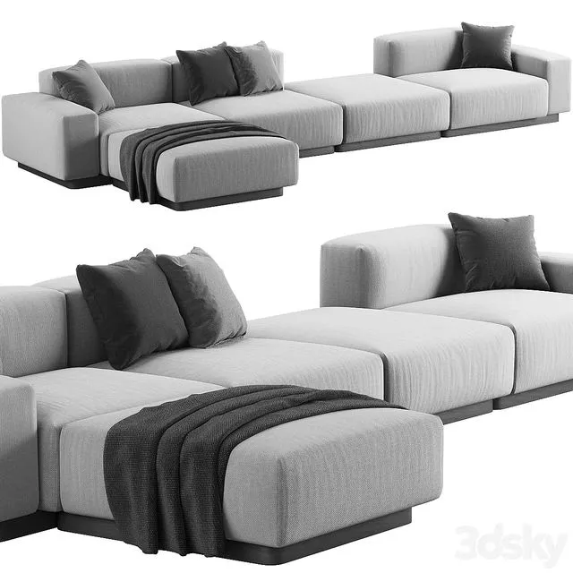 003 Soft modular sofa 4 seat by Vitra 3D Model