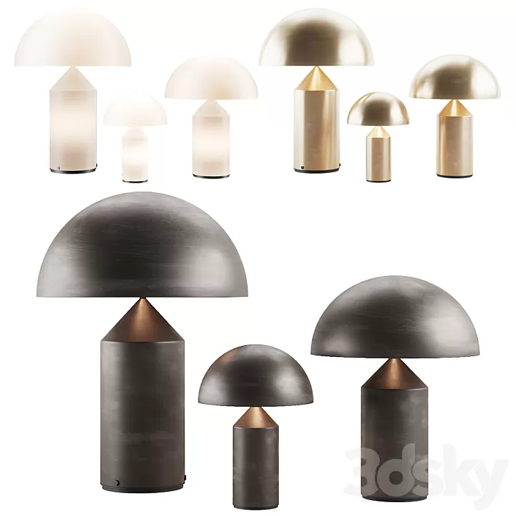 007 Oluce ATOLLO table lamp 00 3D Model Free