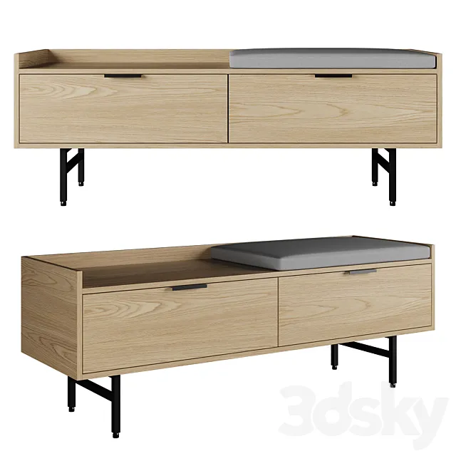 008 La Redoute Volga Hallway Bench 3DModel