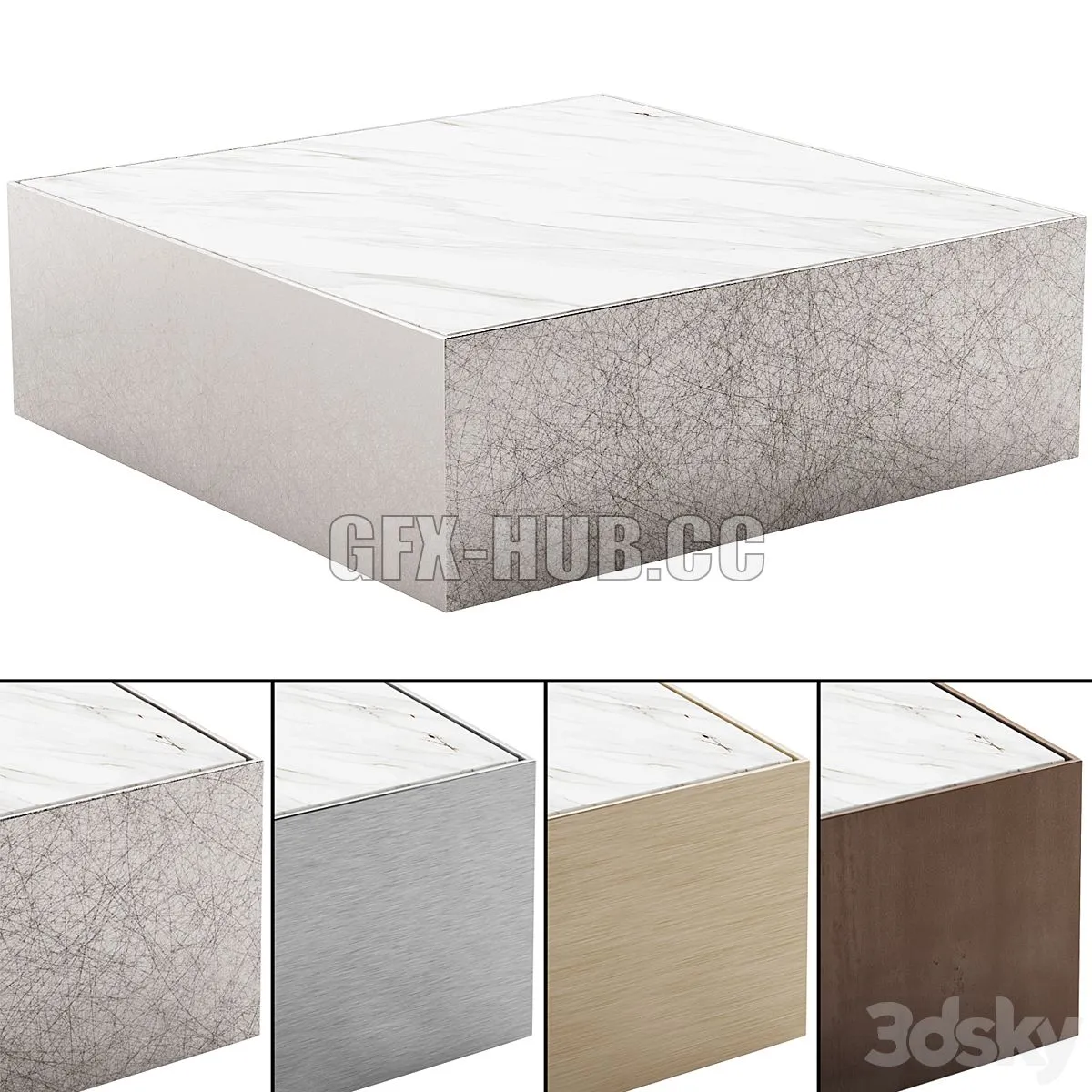 014 Coffee Table Marble Ballot by Phase 3D Model