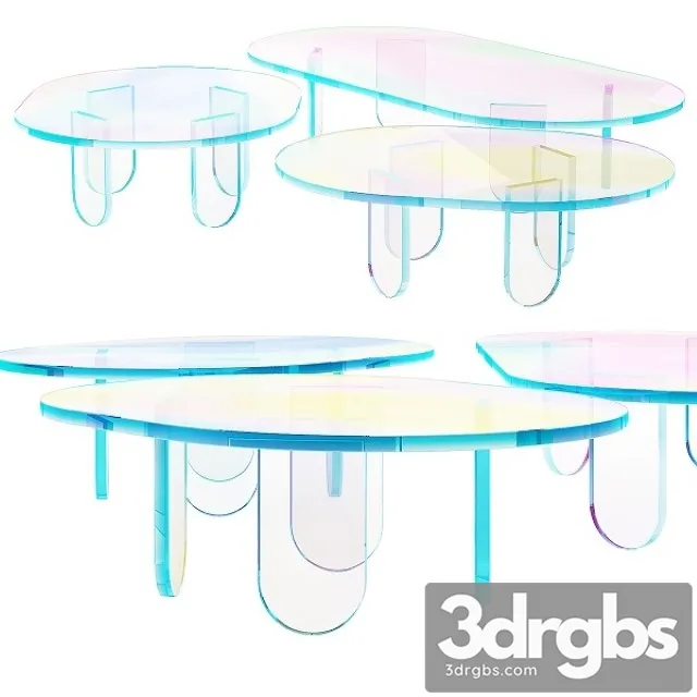 015 Multi Colored Pearl Custom Coffee Table 00 3D Model Free