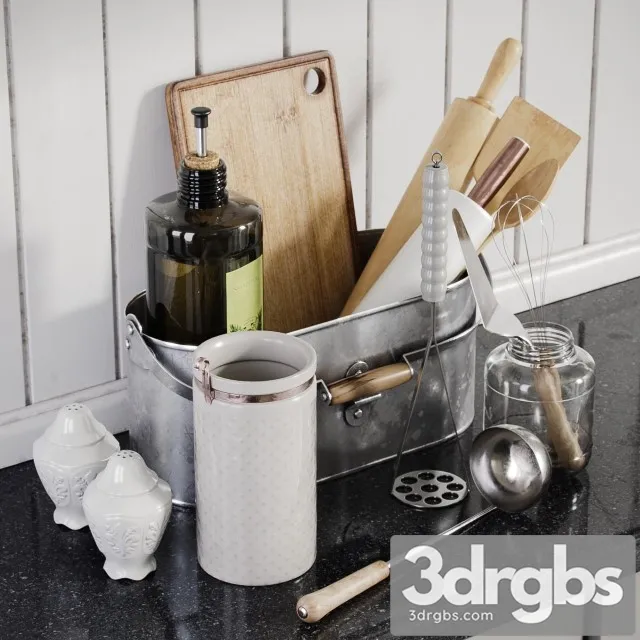 015 Set Kitchenware Vol 02 3D Model Free