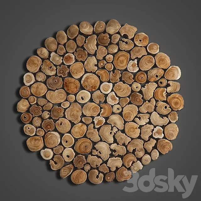 02 panel teak 3DModel
