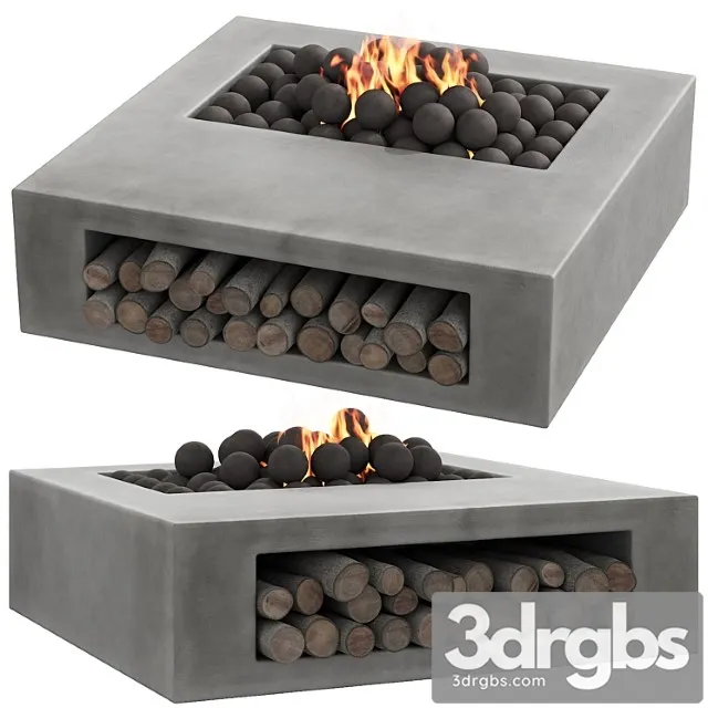 033 Concrete BBQ Light 00 3D Model Free