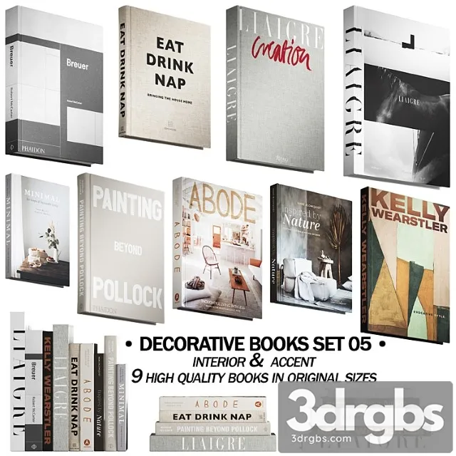 046 Decorative set 05 neutral 02 3D Model Free