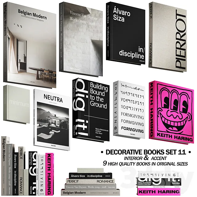 058_Decorative books set 11 neutral 03 Free Download