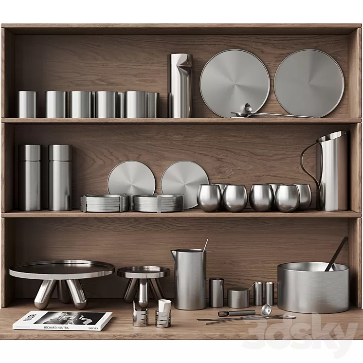 059_Kitchen decor set DISHES aluminum 01