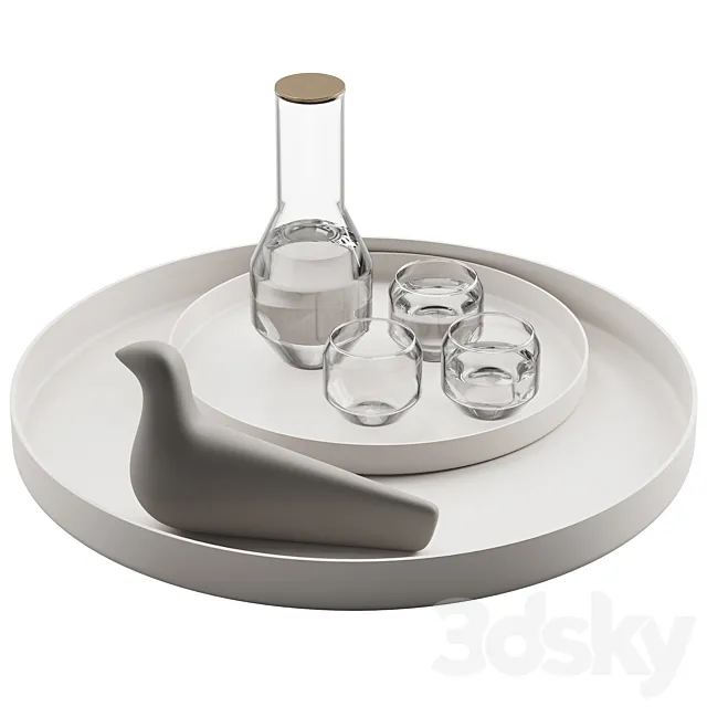 061_Kitchen decor set DISHES atipico angolo carafe set 01 3DModel