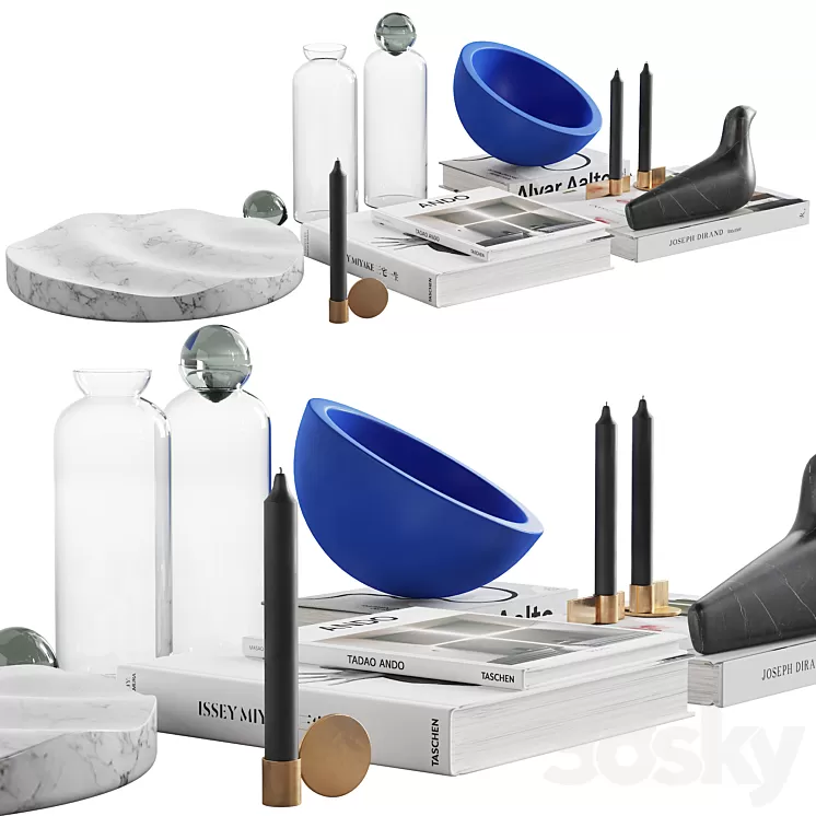 076 Living decor set BLUE PAWSON 00 3D Model Free