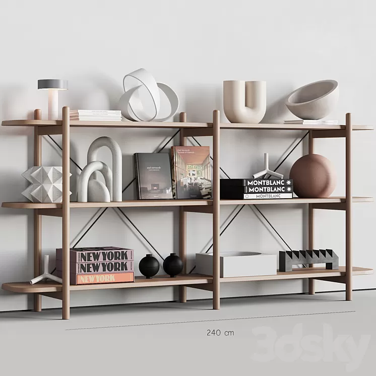 086 BROSA Dominic Wide Bookshelf 00 3D Model Free