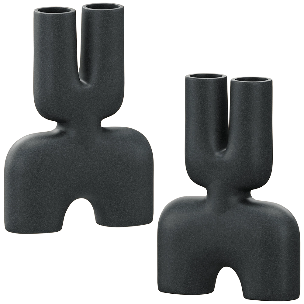 101 Copenhagen - Cobra Vase Double Mini - Black 3D Model