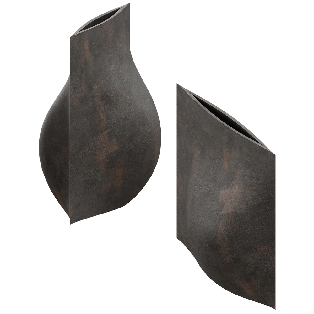 101 Copenhagen - Vase Origami Big - Coffee 3D Model