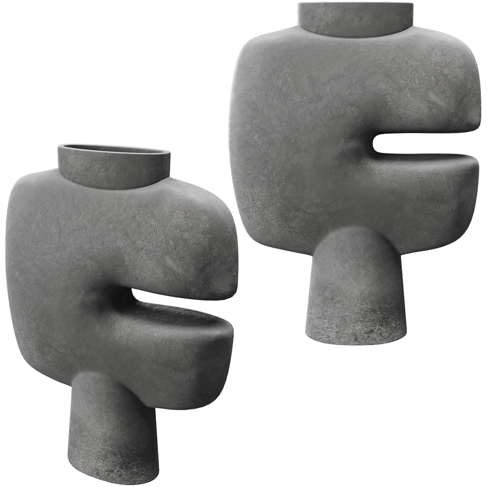 101 Copenhagen - Vase Tribal - Dark Grey 3D Model