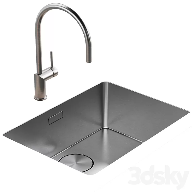 101 FRANKE Mythos MYX with Rhythm kitchen faucet 3D Model Free