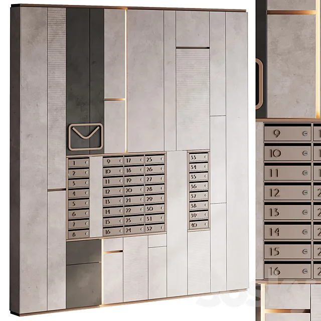 115 Mailboxes at the entrance Free Download