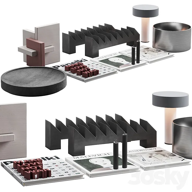 118 decorative set 031 soviet union style decor 3D Model Free