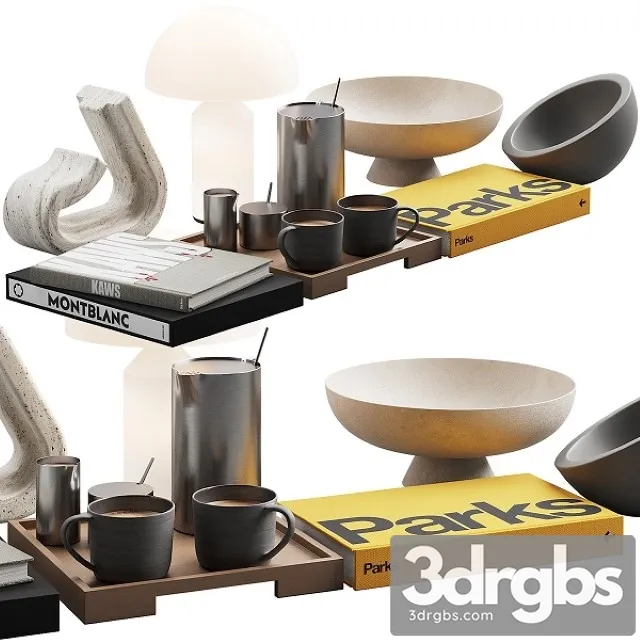 119 Decorative Set 032 American Style Neutral Decor P01 3D Model Free