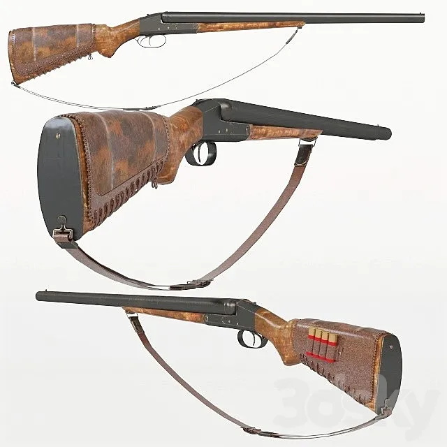 12 gauge duble barrel 3D Model