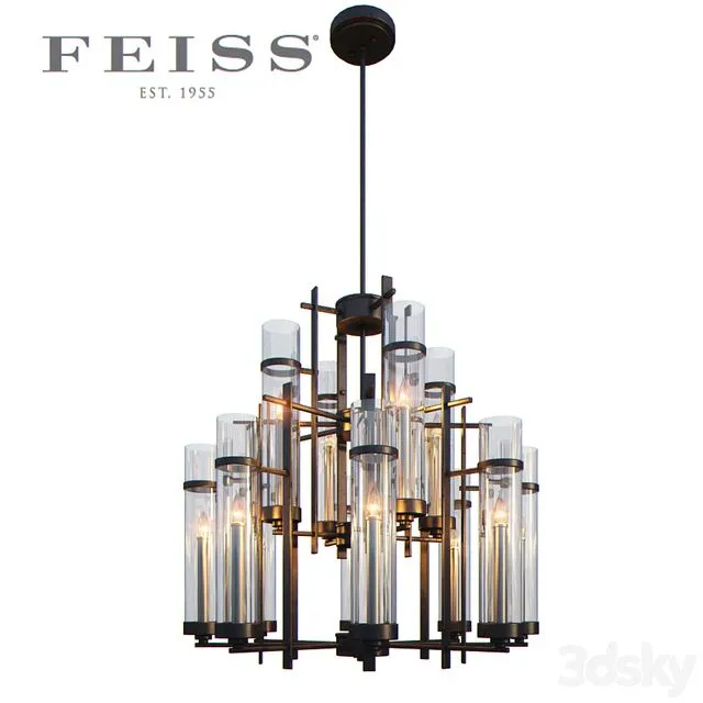 12 - Light Multi-Tier Chandelier 3D Model