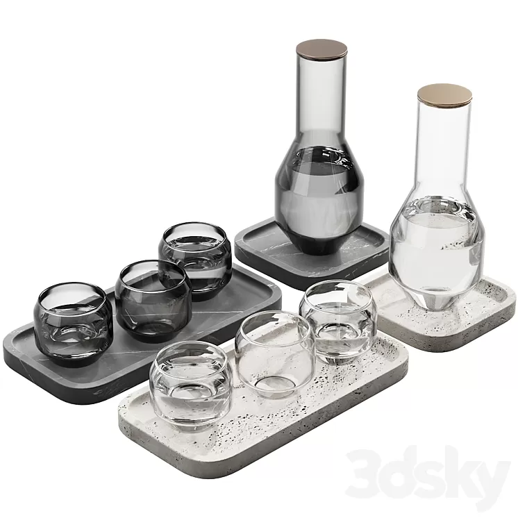 130 dishes decor set 05 salvatori atipico angolo 3D Model Free