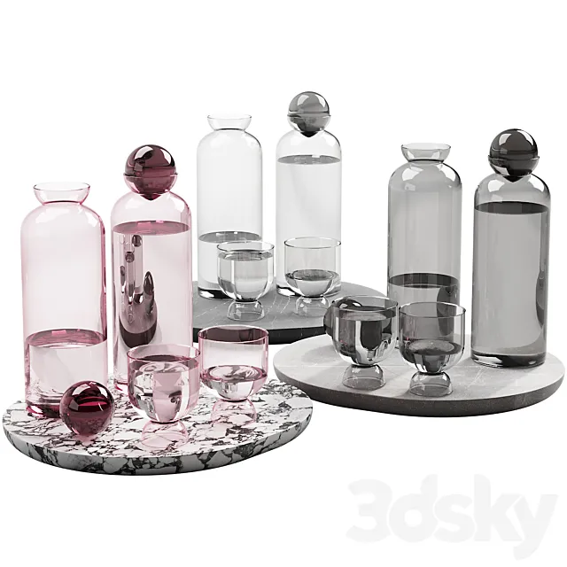 131 dishes decor set 06 farm living still 3D Model