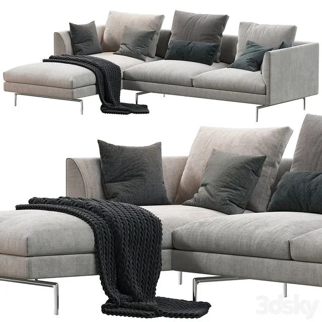 1333 Flamingo Zanotta Sofa 3D Model