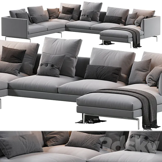 1333 Flamingo Zanotta Sofa 3DModel