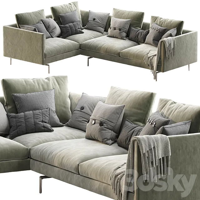 1333 Flamingo Zanotta Sofa 3DModel