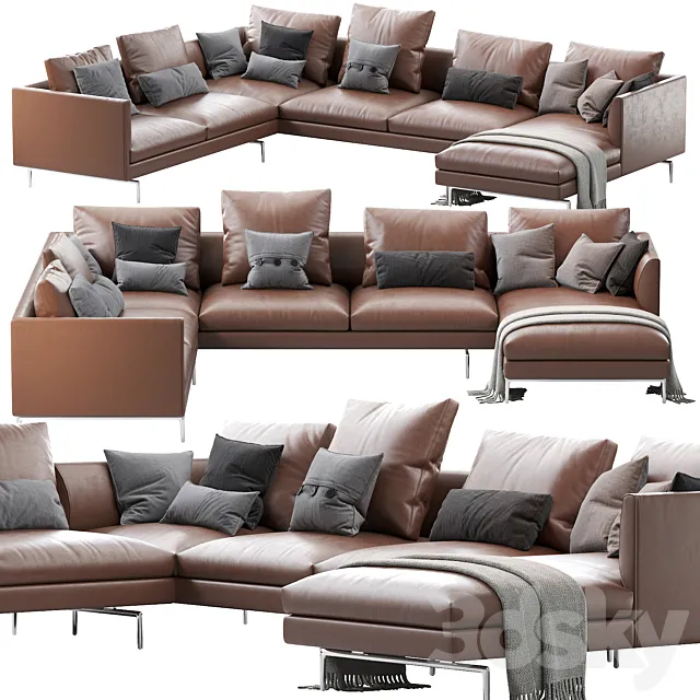 1333 Flamingo Zanotta Sofa LEATHER 3DModel