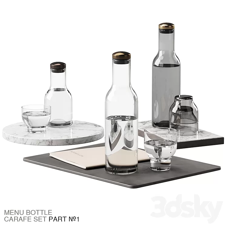 136 dishes decor set 09 MENU Bottle Carafe by Norm P01 3D Model Free