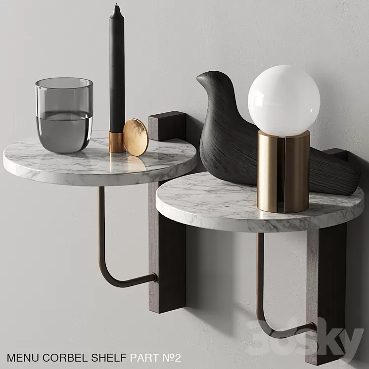 140 Menu Corbel Shelf by Kroyer Saetter Lassen P02 3D Model Free