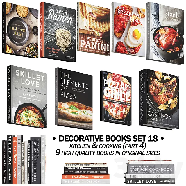 147 decorative books set 18 kitchen and cooking P04 Free Download