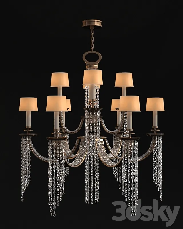 16 Light Cascades Chandelier – 749040ST 3D Model