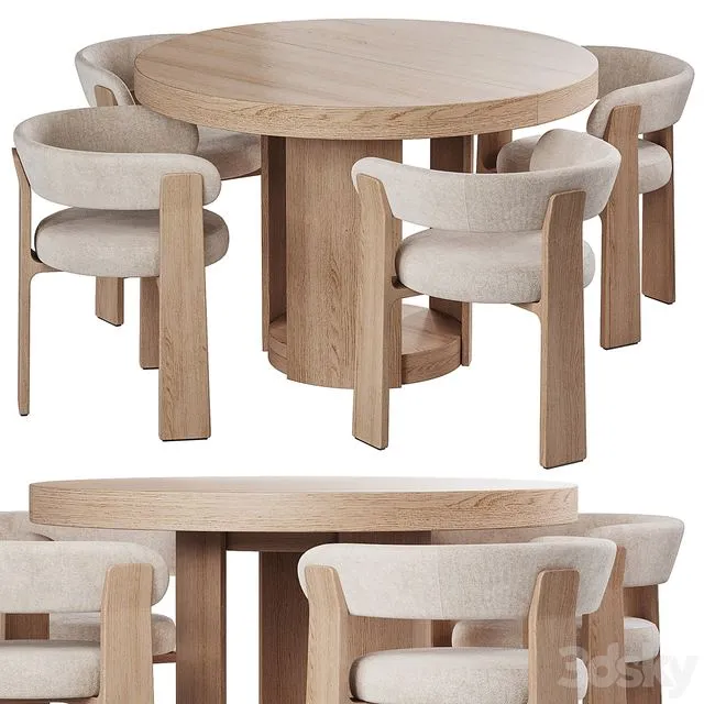 162 Dining set by Kavehome 3D Model