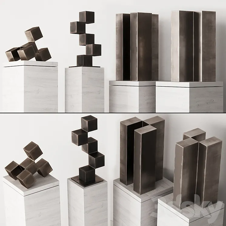 166 interior sculptures 02 stephan siebers bronze P02 3D Model Free