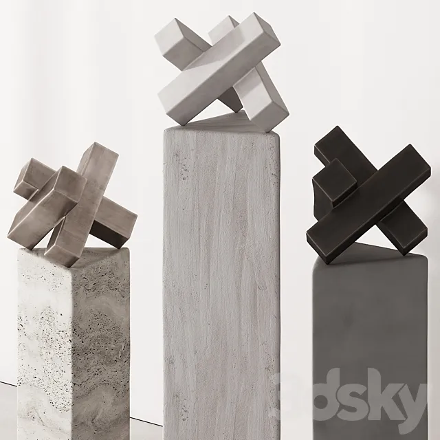 168 interior sculptures 04 XYZ sculpture by George Kabel 00 3DModel