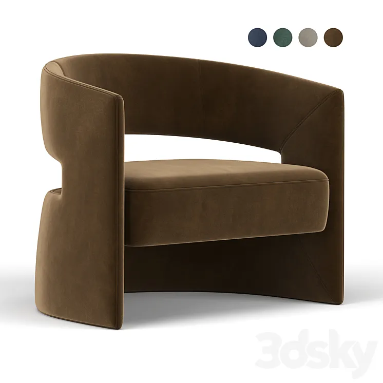 1728 Armchair By Tecni Nova 3D Model Free