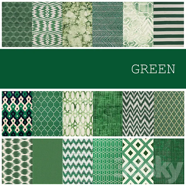 18 carpet color GREEN 3D Model