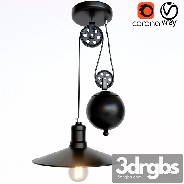 18 Chandelier With Counterweight 3D Model Free