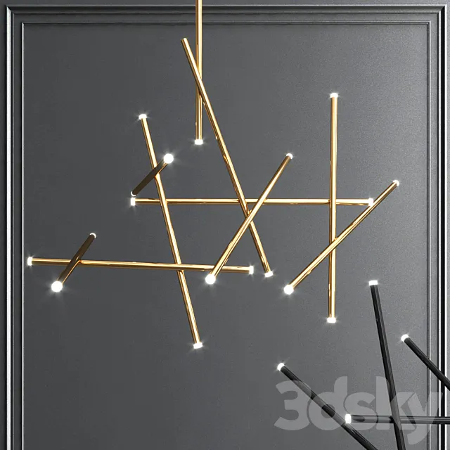 18-Light Led Chandelier 3D Model