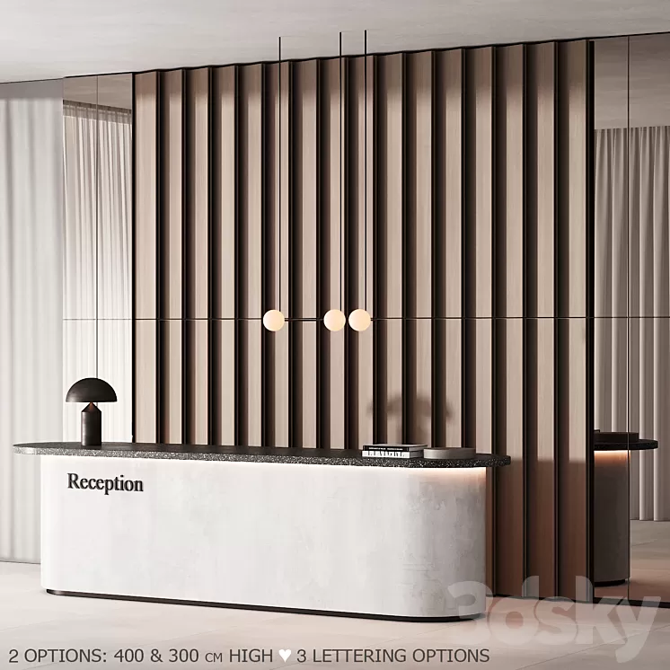 181 office furniture 01 reception desk 01 3D Model
