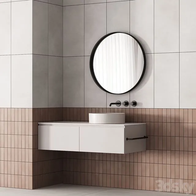 187 bathroom furniture 03 minimal scandi 2 options 00 3D Model