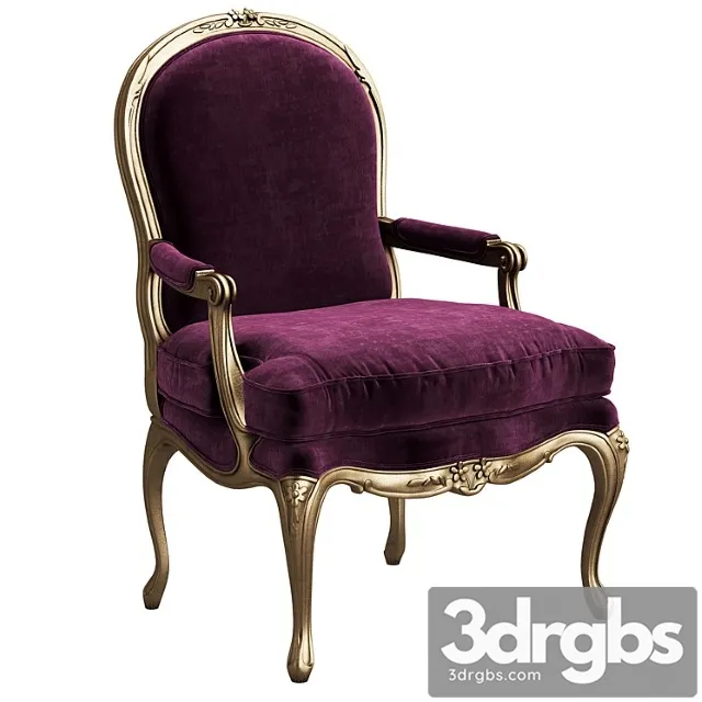 18th century french painted fauteuils 2 3D Model Free
