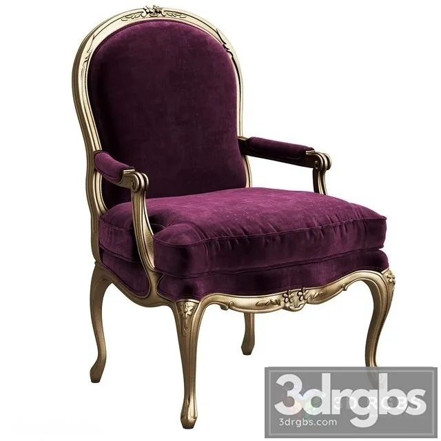 18th Century French Painted Fauteuils 3D Model Free