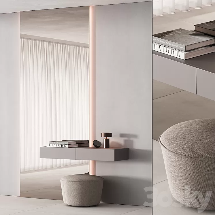 191 hallway zone 04 minimal bronze menu 01 3D Model