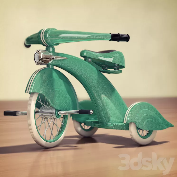 1930s Vintage Tricycle 3D Model