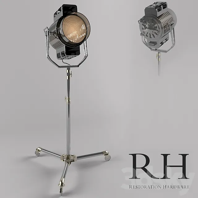 1940s Hollywood Studio Floor Lamp 3DModel
