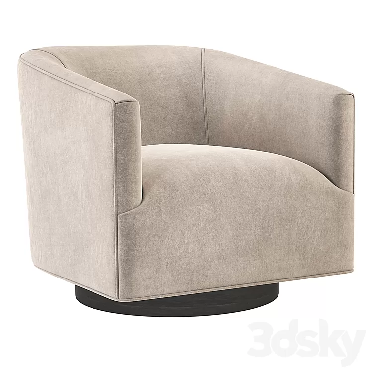 1950S Italian Shelter Chair Restoration Hardware RH 3D Model