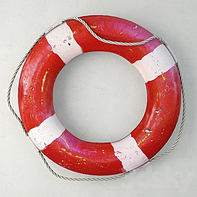 1950s Nautical Life Preserver 3D Model