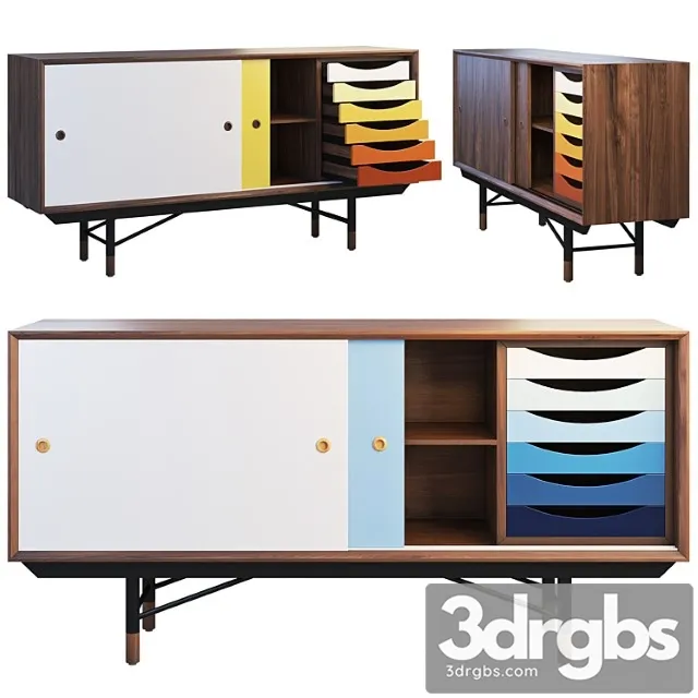 1955 Sideboard 3 Options 2 3D Model Free
